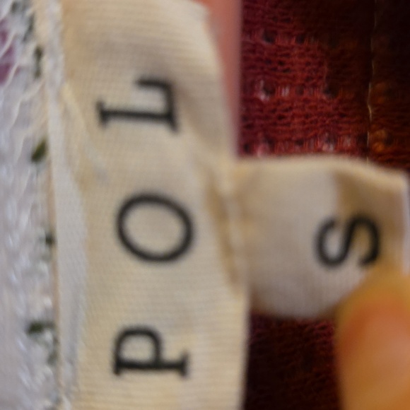 POL Pink and Cream Floral Knit Blouse Oversized Sm - Picture 2 of 7